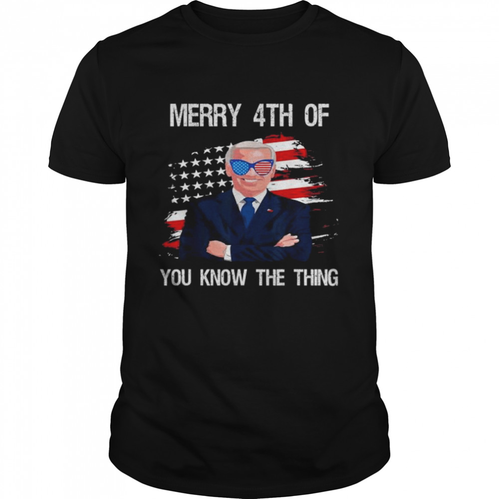 Joe biden merry 4th of father’s day you know the thing shirt Classic Men's T-shirt