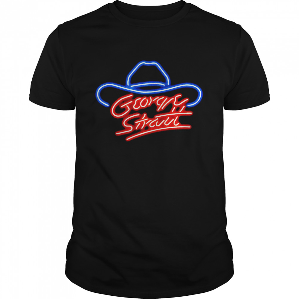 George Strait neon signature T-shirt