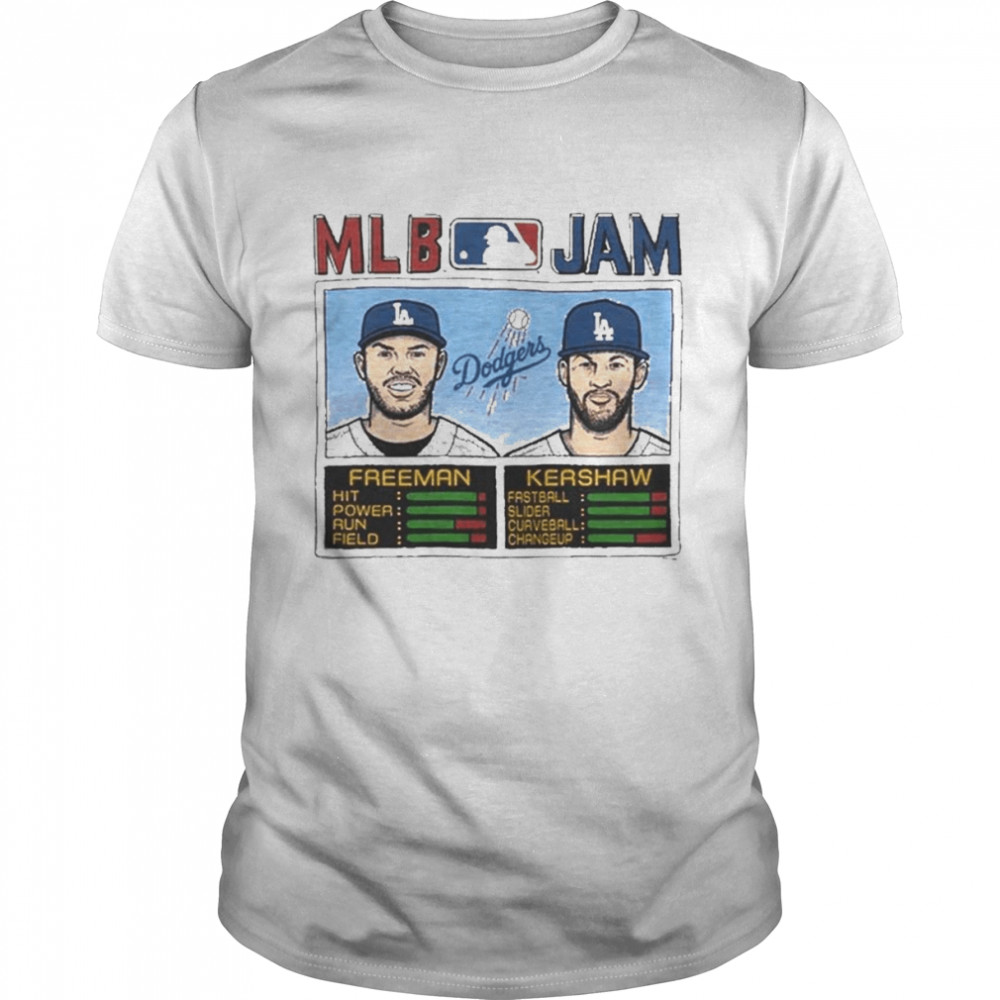MLB Jam Los Angeles Dodgers Freeman And Kershaw  Classic Men's T-shirt