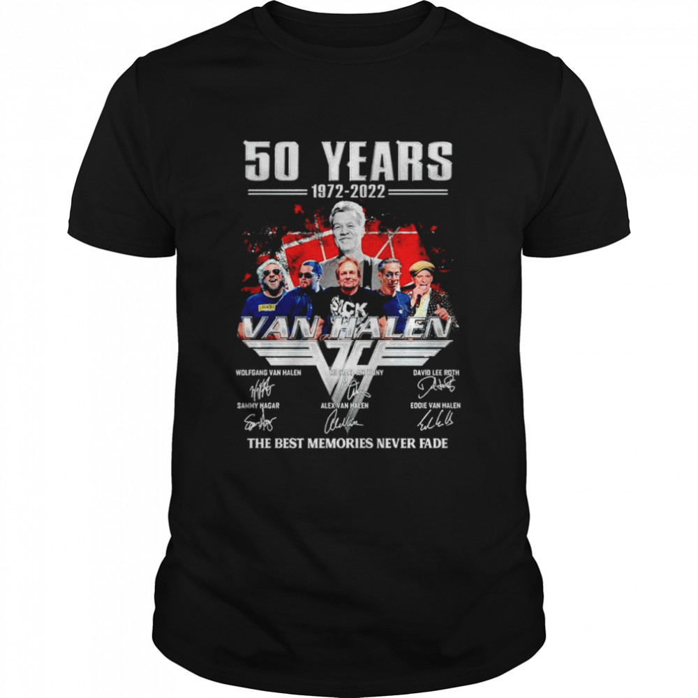 50 years 1972 2022 Van Halen the best memories never fade shirt