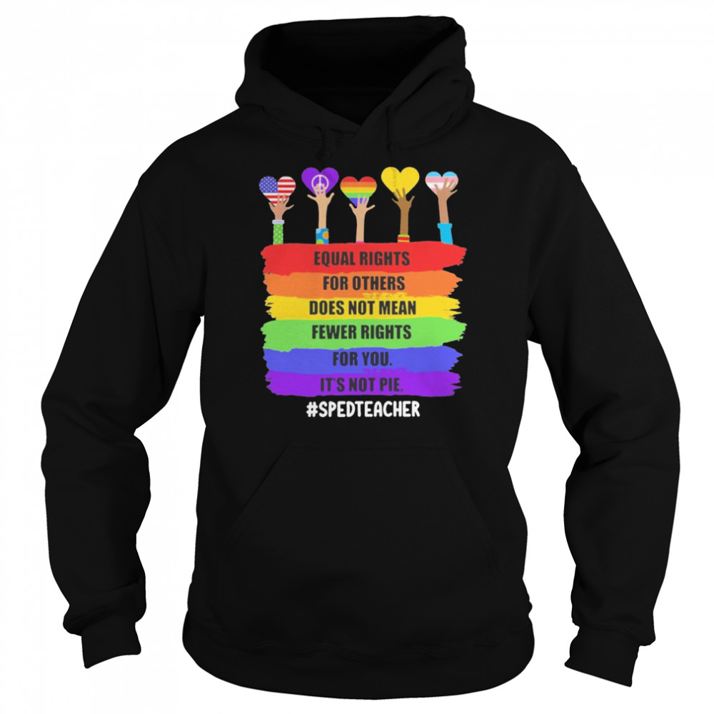 Equal Rights For Others Does Not Mean Fewer Rights For You It’s Not Pie SPED Teacher  Unisex Hoodie