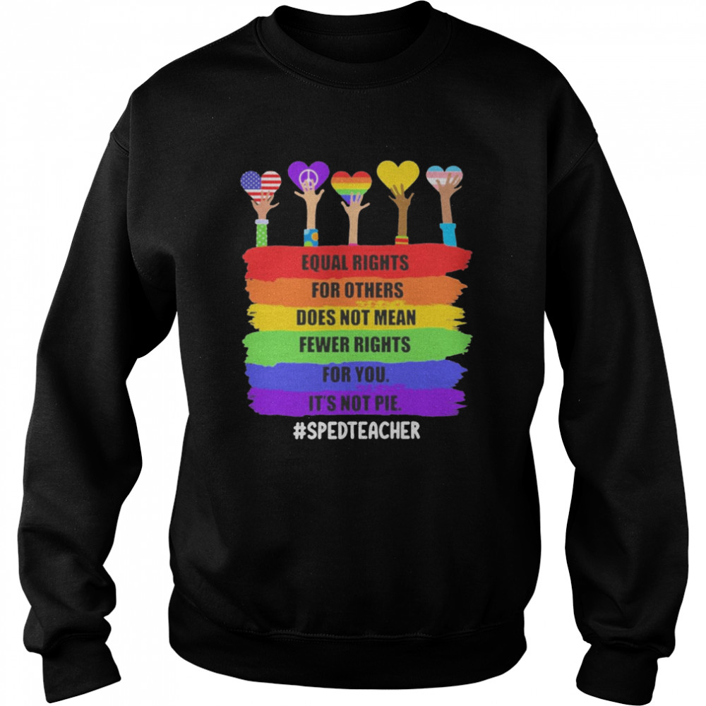 Equal Rights For Others Does Not Mean Fewer Rights For You It’s Not Pie SPED Teacher  Unisex Sweatshirt