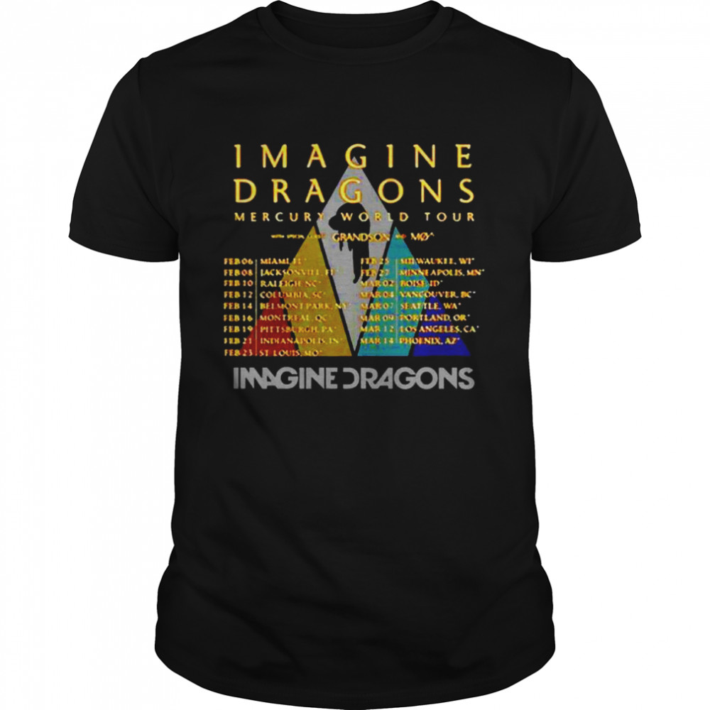 Imagine Dragons Mercury World Tour 2022 back shirt