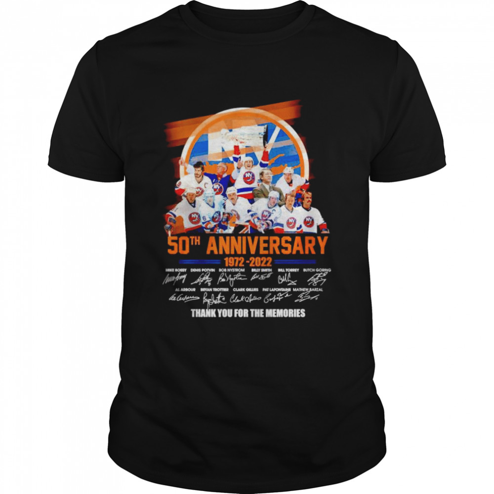 New York Islanders 50th anniversary 1972 2022 thank you for the memories shirt