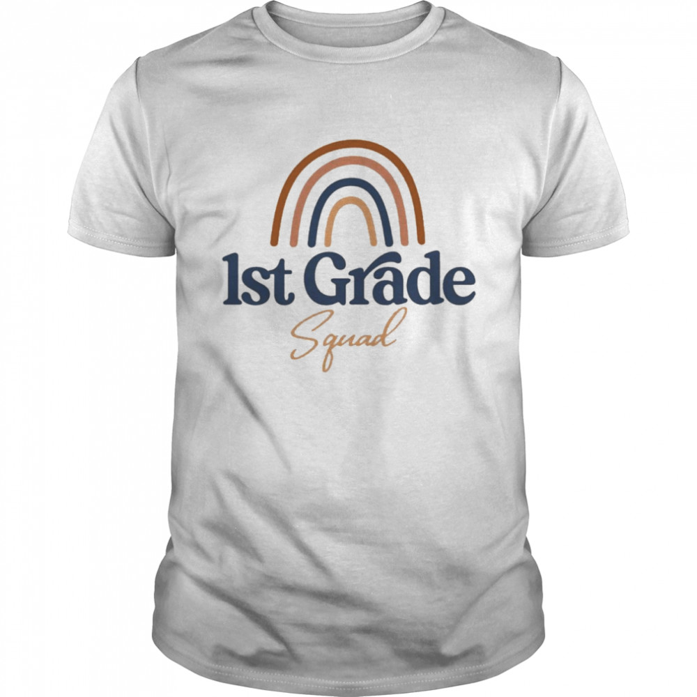 Rainbow 1st Grade Teacher Squad Shirt