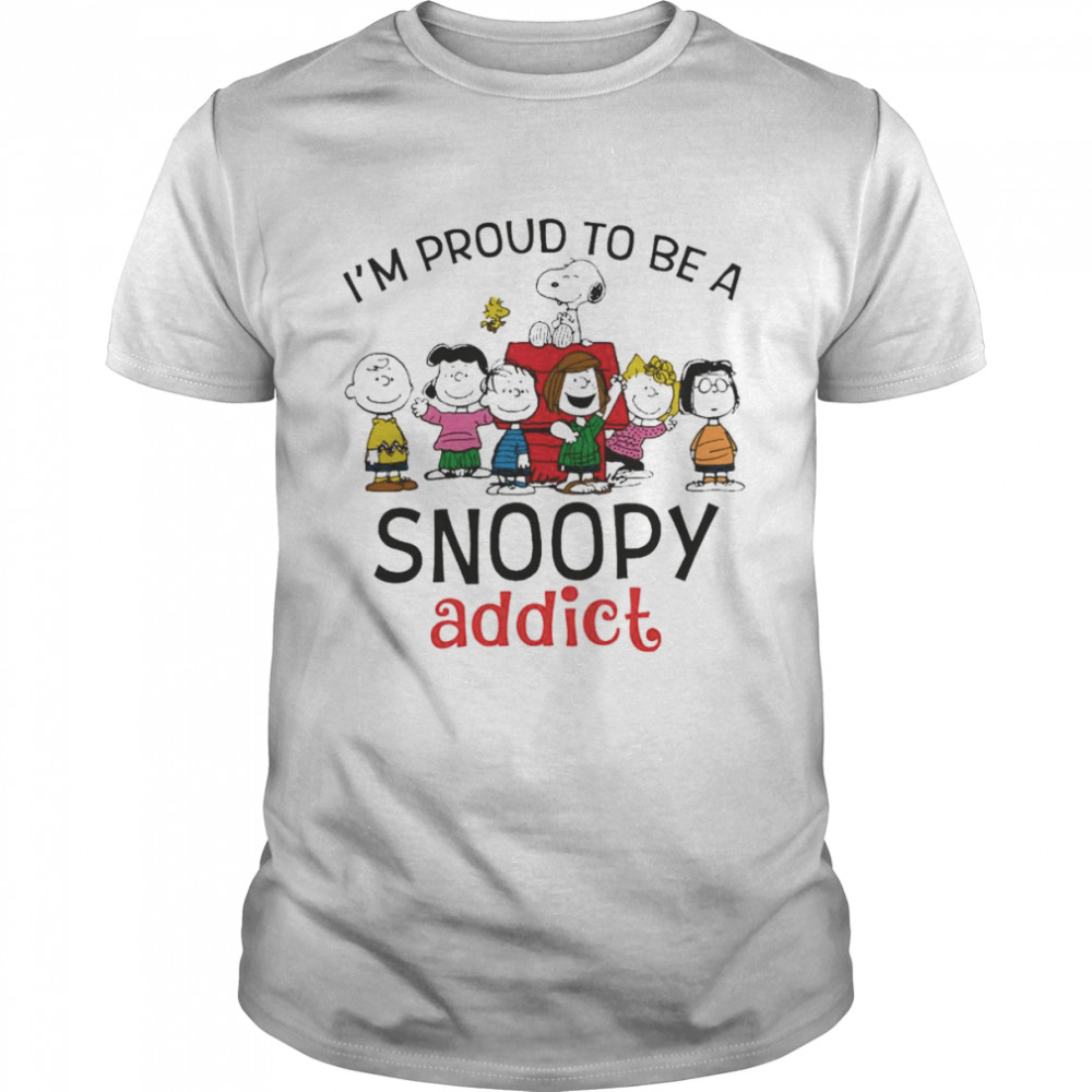 The Peanuts Characters I’m proud to be a Snoopy addict shirt Classic Men's T-shirt
