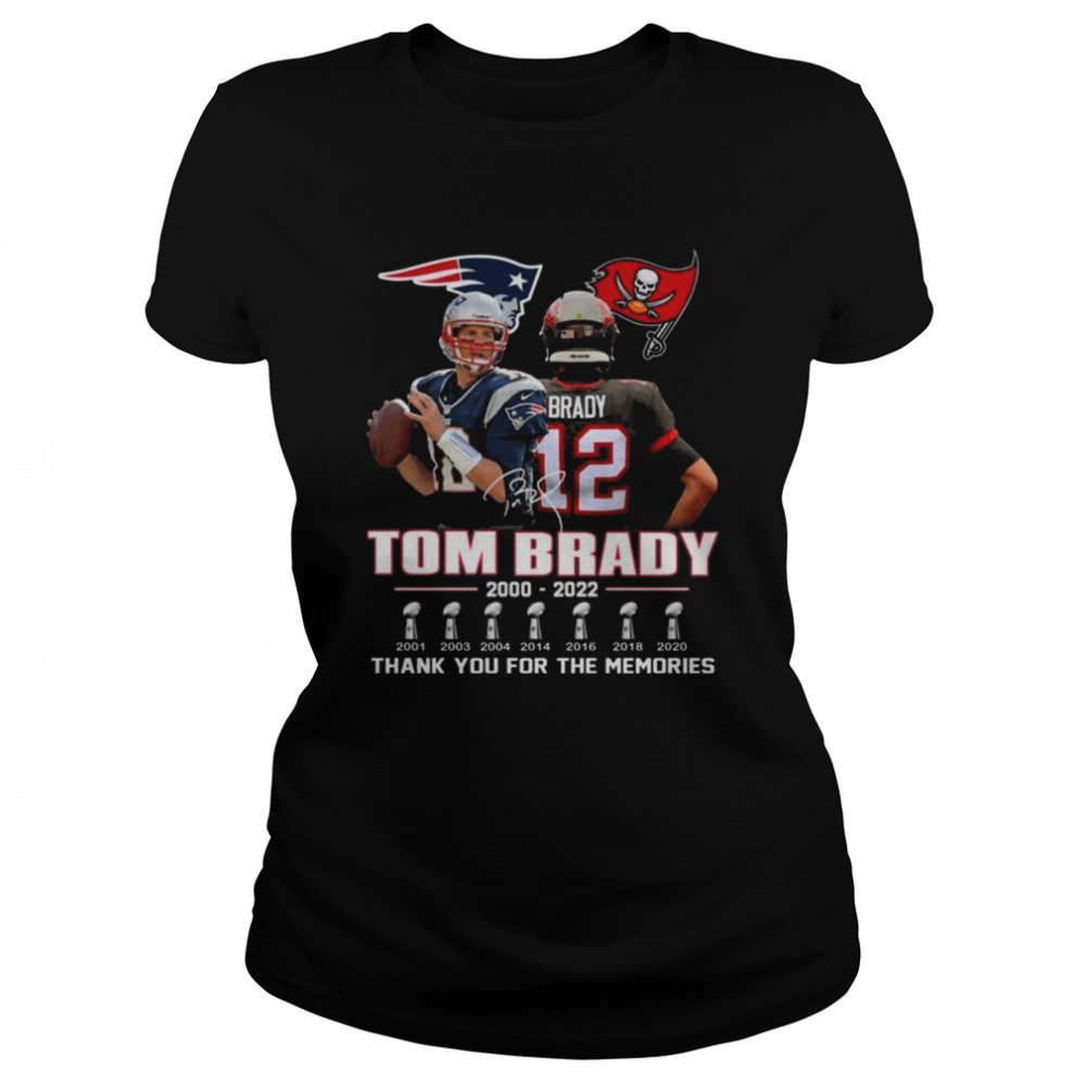 Tom Brady 2000-2022 thank you for the memories signature shirt Classic Women's T-shirt