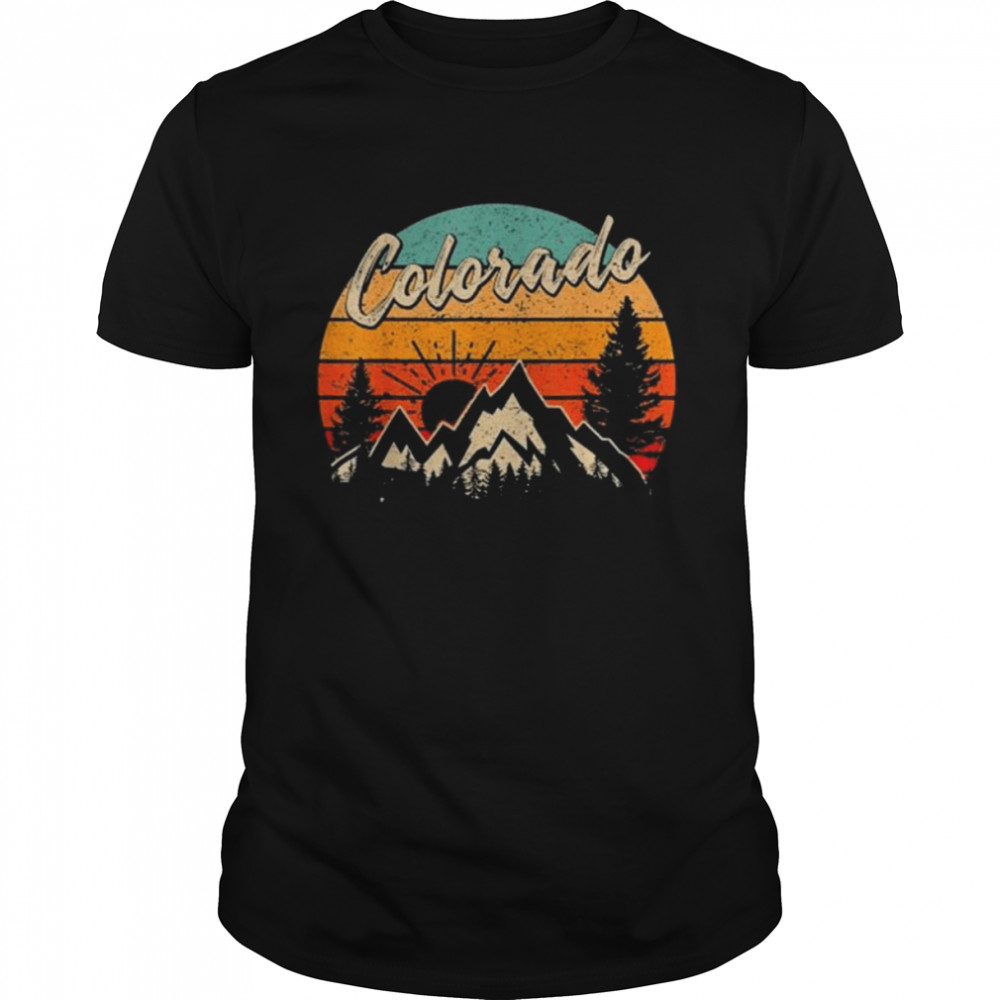 Vintage Retro Colorado 4th Of July Mountains Mountaineer USA Shirt