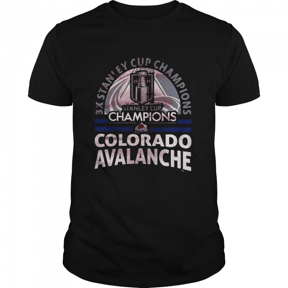 NHL Stanley Cup Final 3X Colorado Avalanche Champions T-Shirt