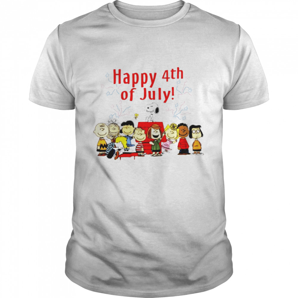 The Peanuts Characters happy 4th of July shirt