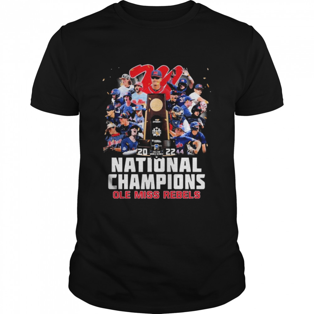 2022 National Champions Ole Miss Rebels Team Baseball  Classic Men's T-shirt