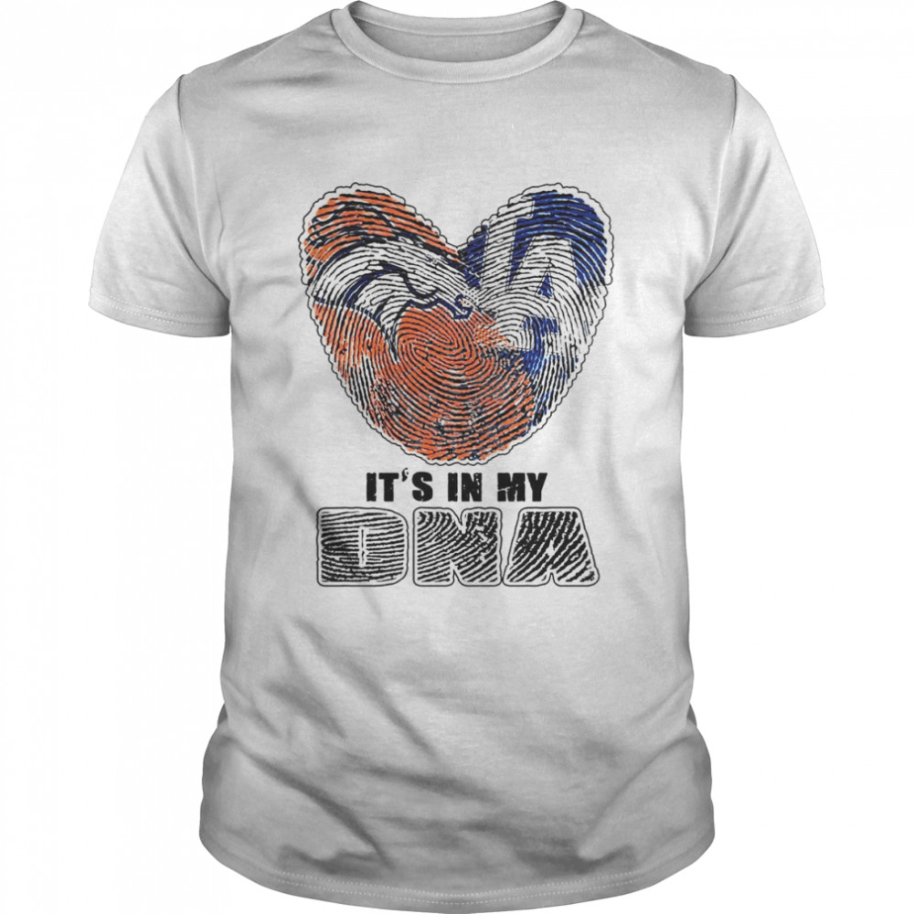 Its In My Dna Denver Broncos Los Angeles Dodgers Heart T  Classic Men's T-shirt