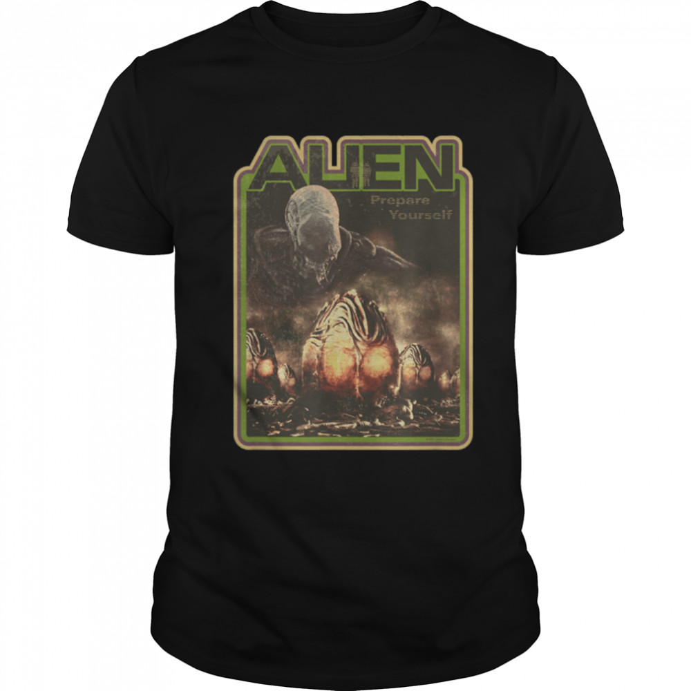Alien Xenomorph Prepare Yourself Retro T- B09WCTK9T8 Classic Men's T-shirt