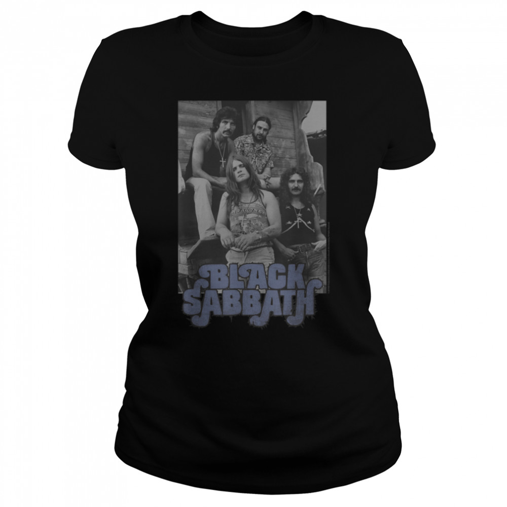 Black Sabbath Official B&W Band Photo T- B07TT8BFTS Classic Women's T-shirt