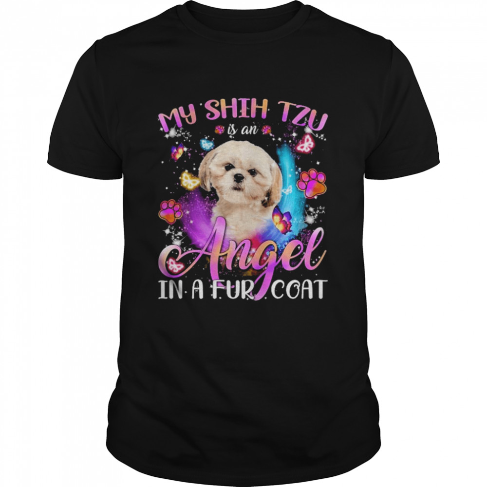My Shih Tzu Is An Angel In A Fur Coat Cream Shih Tzu  Classic Men's T-shirt