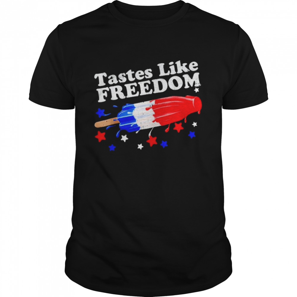 Tastes Like Freedom Popsicle 4th Of July  Classic Men's T-shirt