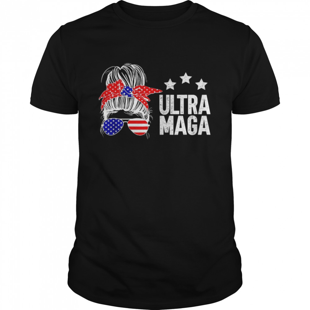 Ultra MAGA Messy Bun Vote Red Conservative shirt Classic Men's T-shirt