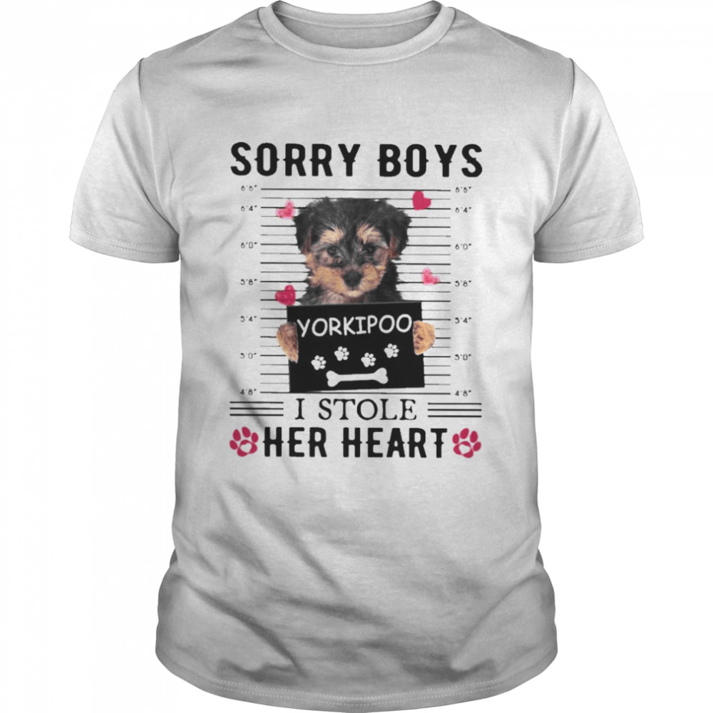 Yorkipoo Sorry Boys I Stole Her Heart  Classic Men's T-shirt
