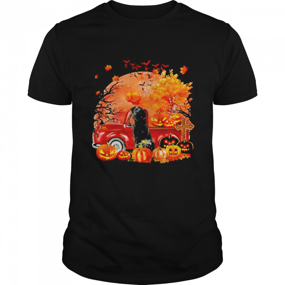 Black Labrador Dog Hollowed Pumpkin Moon  Classic Men's T-shirt