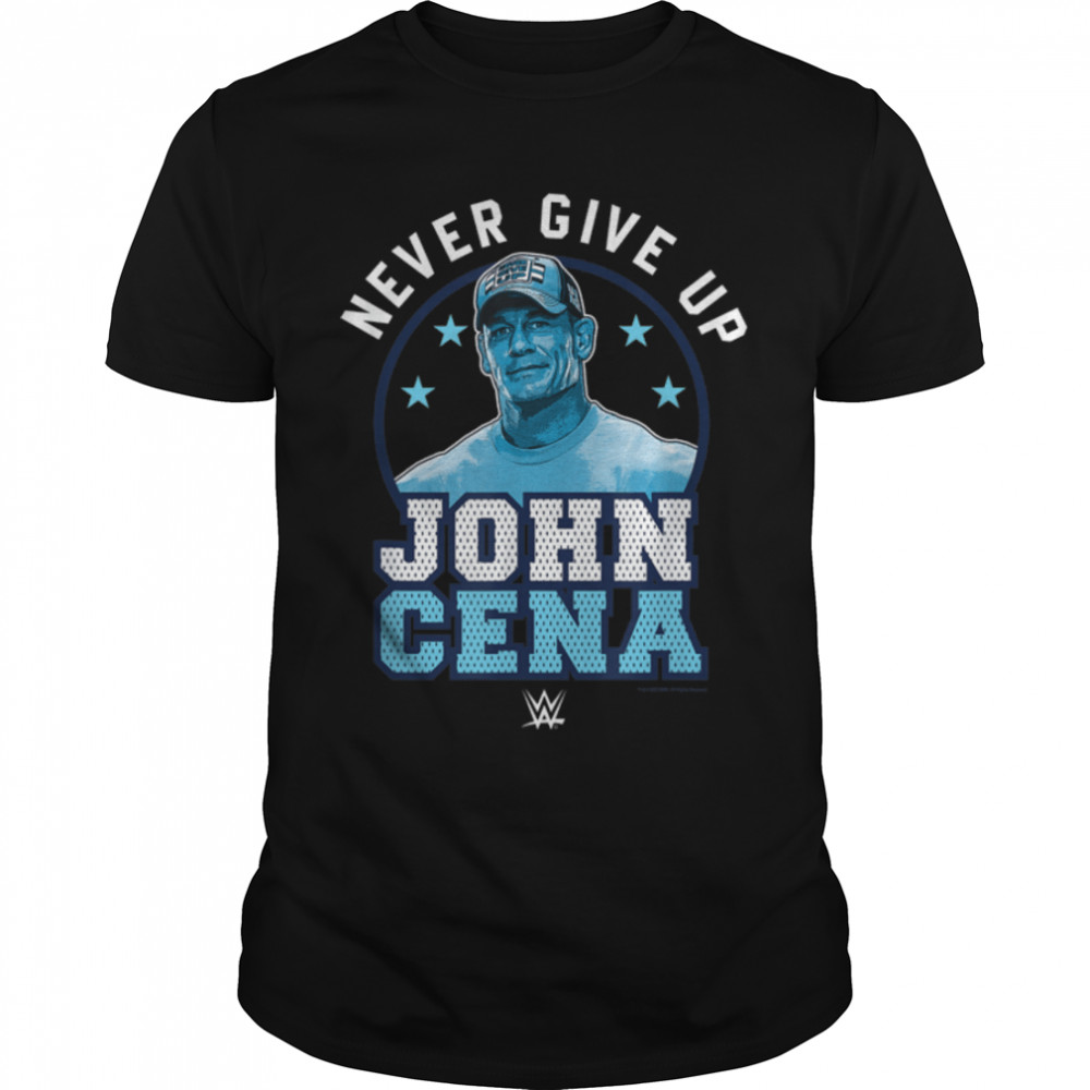 WWE John Cena Never Give Up Poster T- B0B4TCG2LS Classic Men's T-shirt