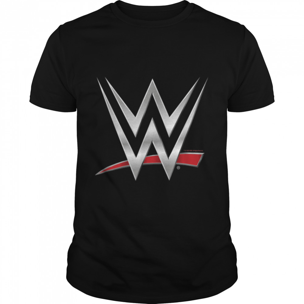 WWE Large Logo Shining Print T-Shirt B0B2KZLTLT