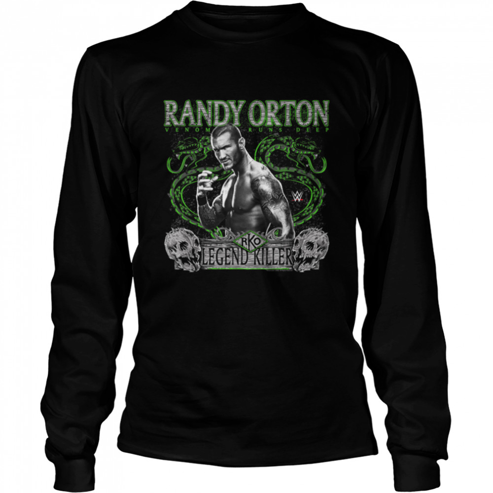 Men's Black Randy Orton Legend Killer Count Long Sleeve T-Shirt