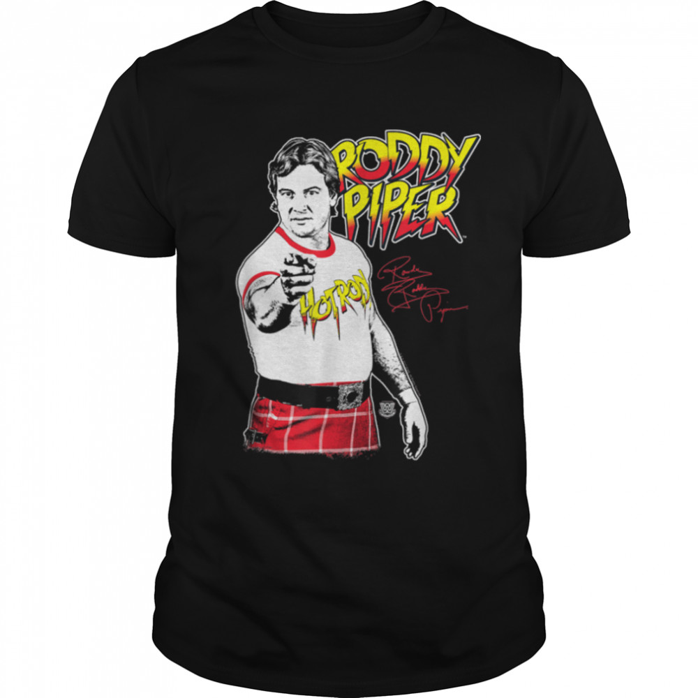 WWE Roddy Piper 3 Color Retro T-Shirt B07PQM7FDY