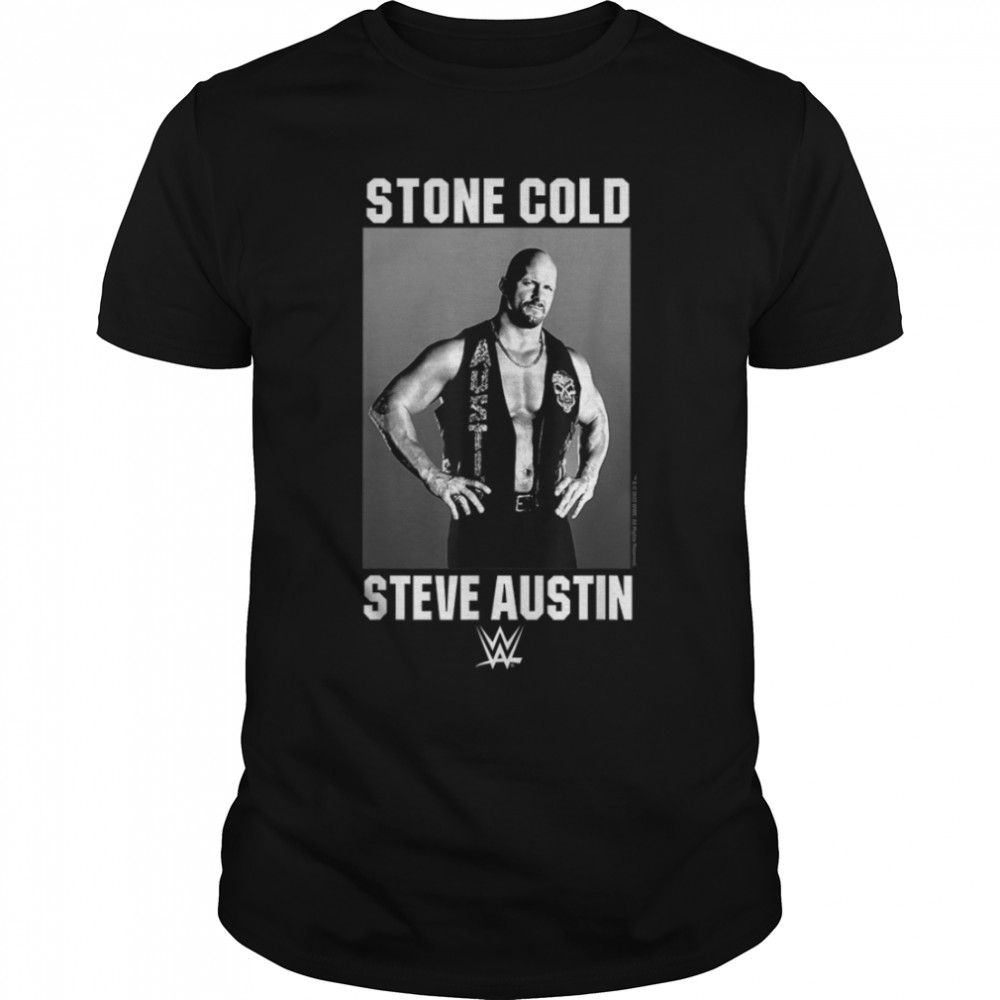 WWE Stone Cold Steve Austin Black And White Poster T-Shirt B0B4YKBHBW