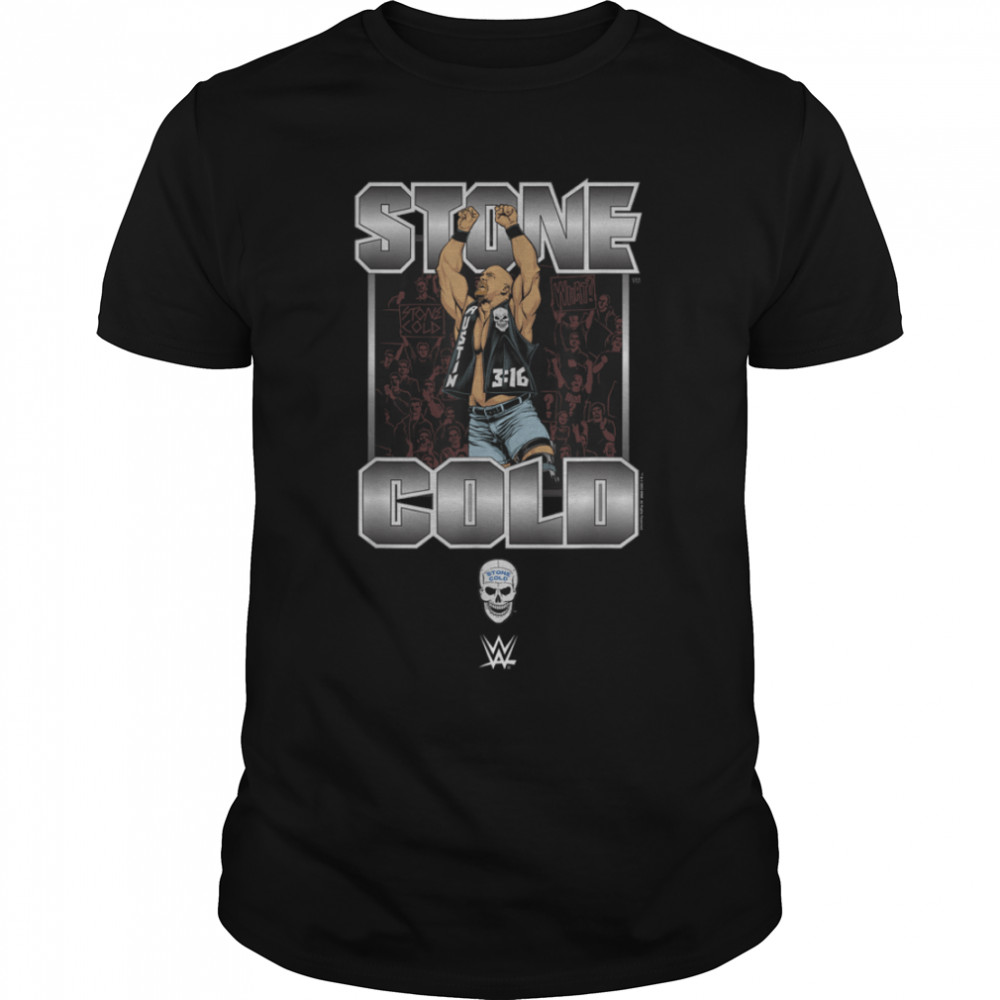 WWE Stone Cold Steve Austin Cartoon T-Shirt B0B4YW9JX4