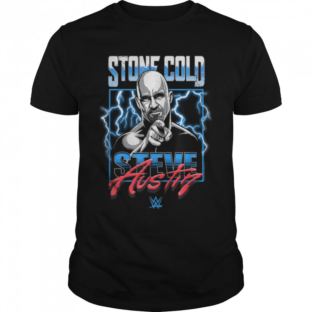 WWE Stone Cold Steve Austin Pointing Poster T-Shirt B0B4YDQHGY