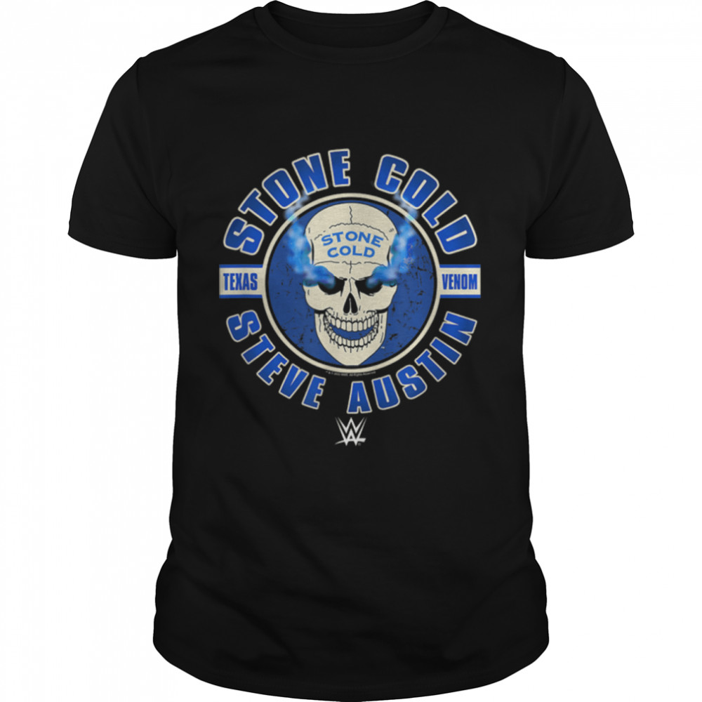 WWE Stone Cold Steve Austin Skull Logo T-Shirt B0B4TBRDV3