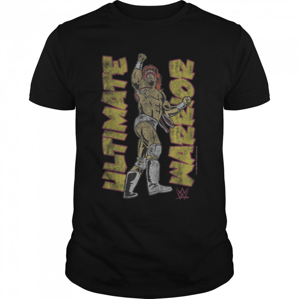 WWE Ultimate Warrior Warn Retro Poster T-Shirt B0B52G9TFY