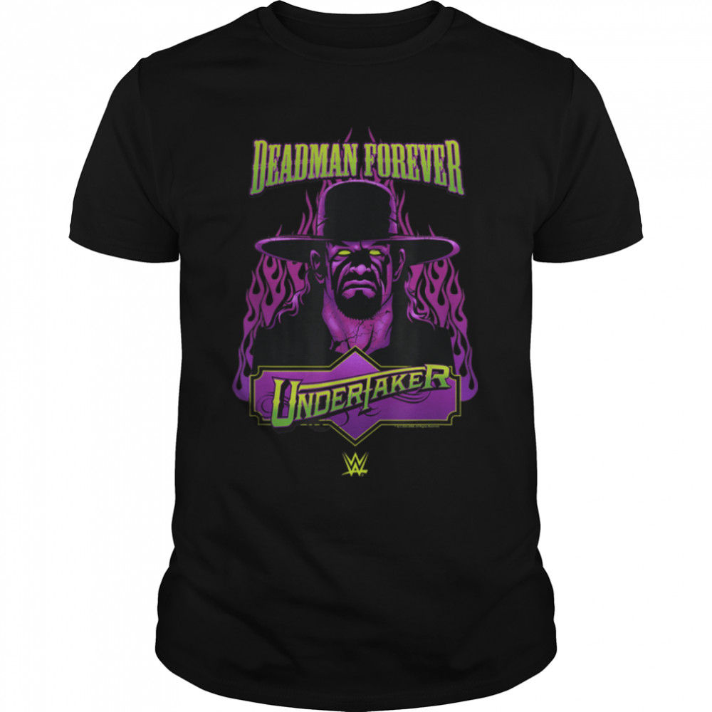 WWE Undertaker Deadman Forever Neon Poster T- B0B528PBG8 Classic Men's T-shirt