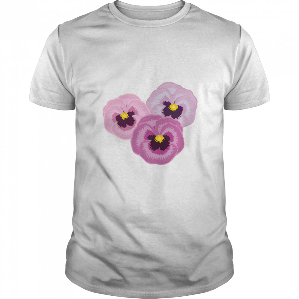 Pansies, three flowers Classic T-Shirt