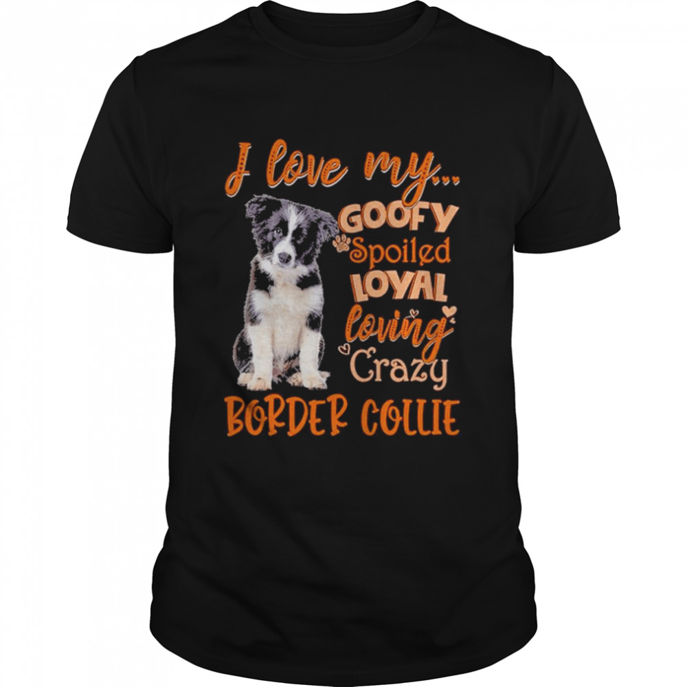I love my goofy spoiled loyal loving crazy Border Collie 2022 shirt