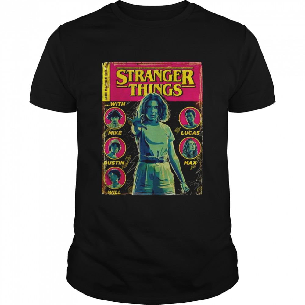 Netflix Stranger Things Group Shot Comic Cover s Classic Men's T-shirt