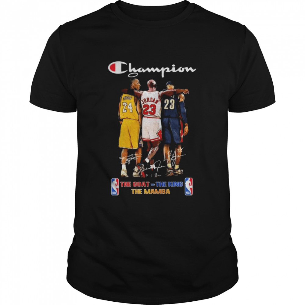 The Goat Michael Jordan The King Lebron James And The Mamba Kobe Bryant NBA Basketball Shirt