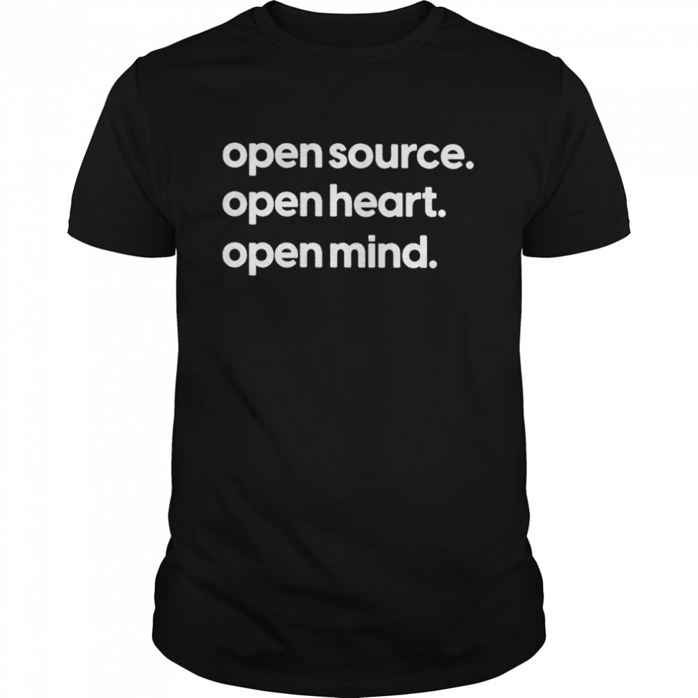 Peer richelsen open source open heart open mind shirt