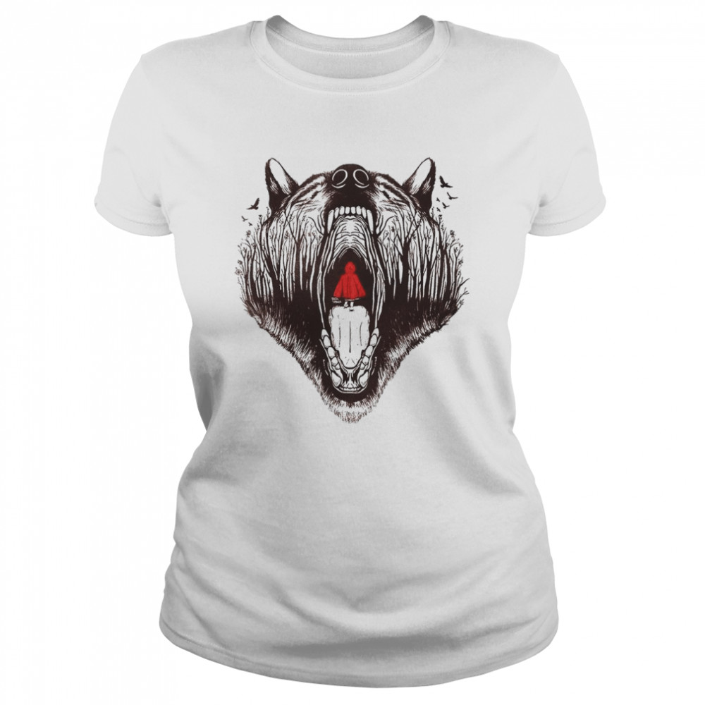 Red Riding Hood Grey Wolf T- Classic Women's T-shirt