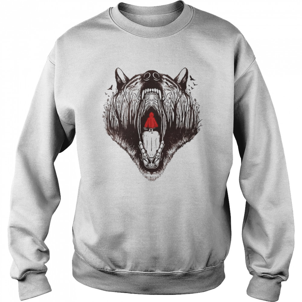 Red Riding Hood Grey Wolf T- Unisex Sweatshirt
