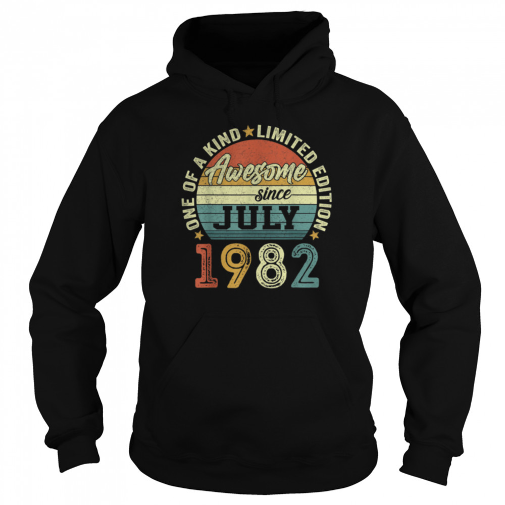 Awesome Since July 1982 40 Years Old 40th Birthday Gifts T- B0B35W6B1P Unisex Hoodie