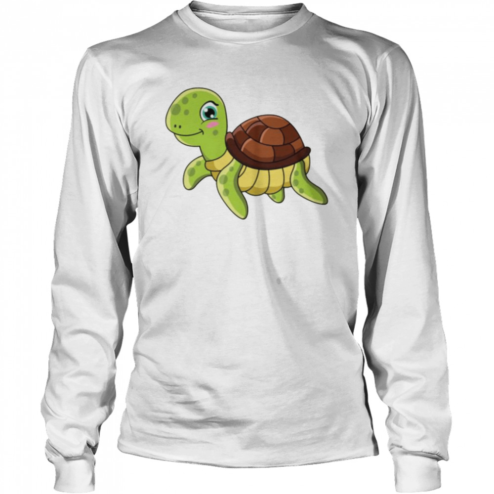 Green Tropical Turtle shirt Long Sleeved T-shirt