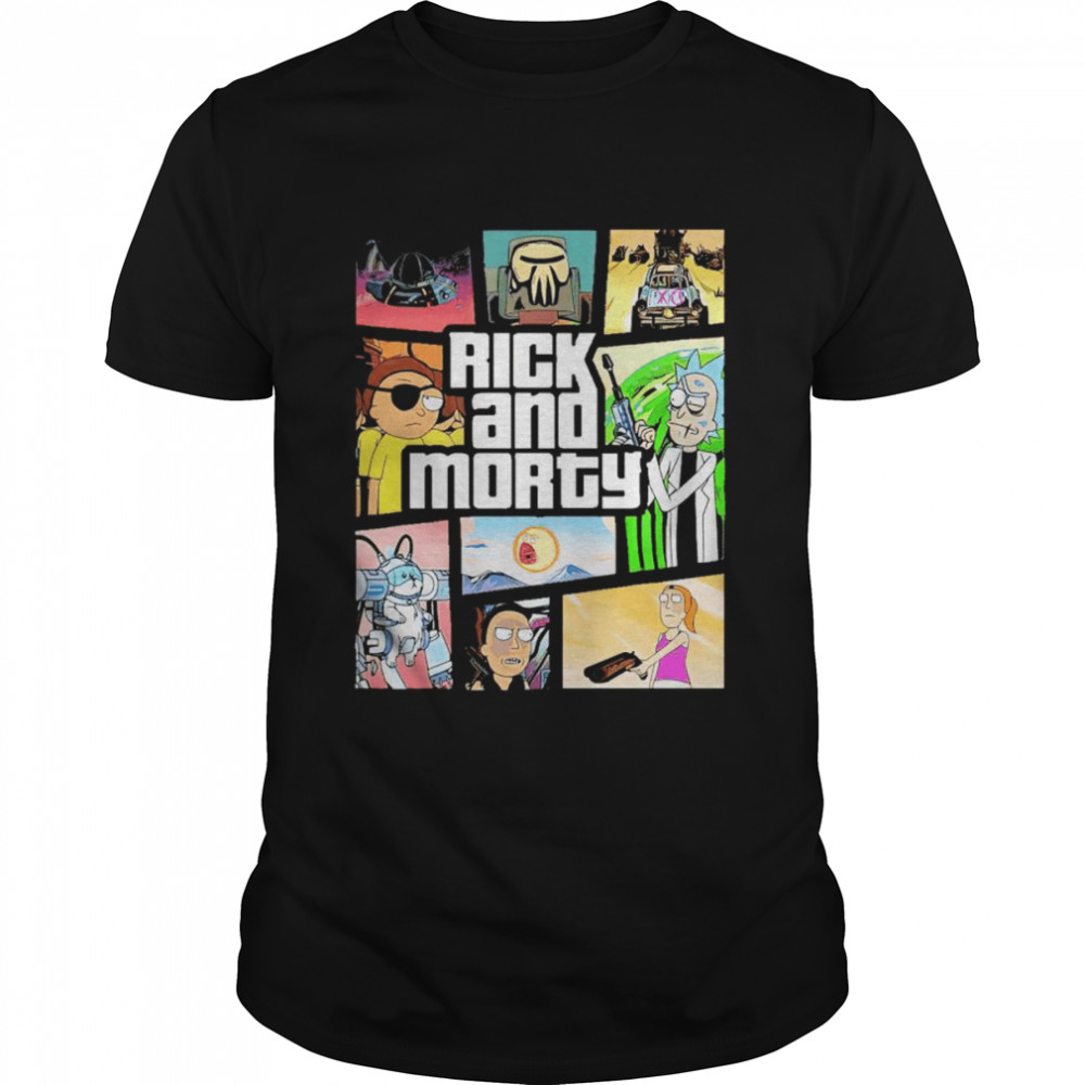 Rick and Morty gta shirt Classic Men's T-shirt