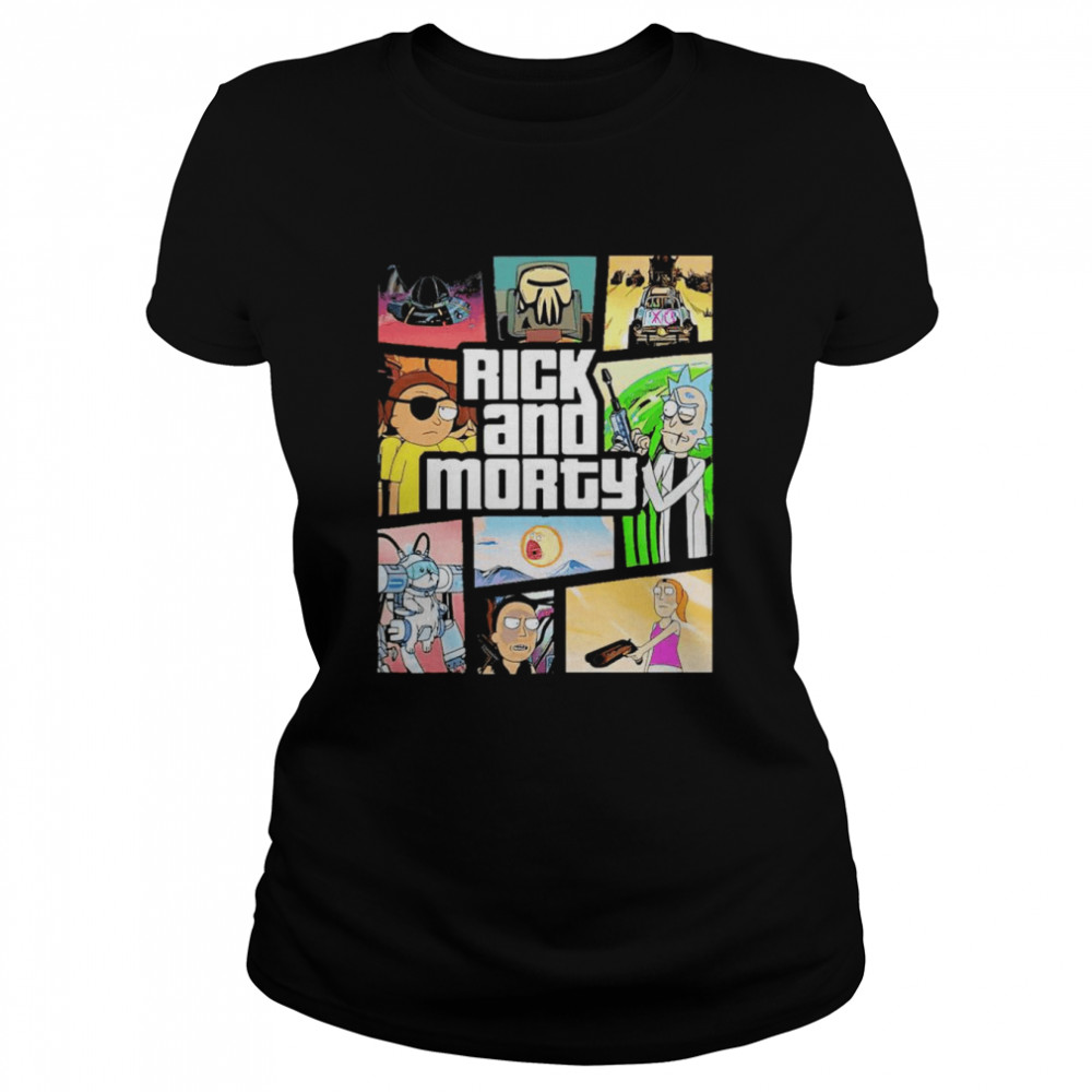 Rick and Morty gta shirt Classic Women's T-shirt