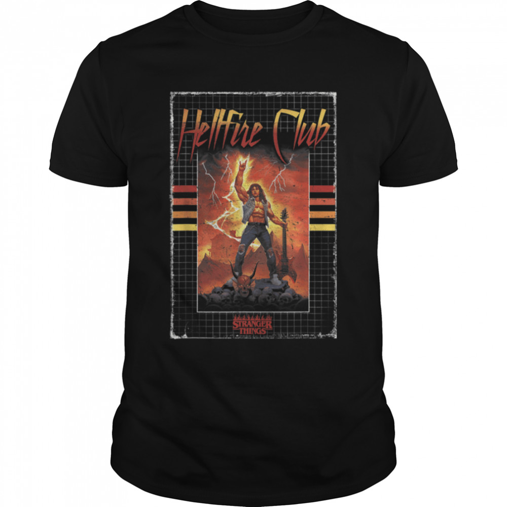 Stranger Things 4 Eddie Munson Hellfire Club Guitar Power T- B0B5M6WG1N Classic Men's T-shirt