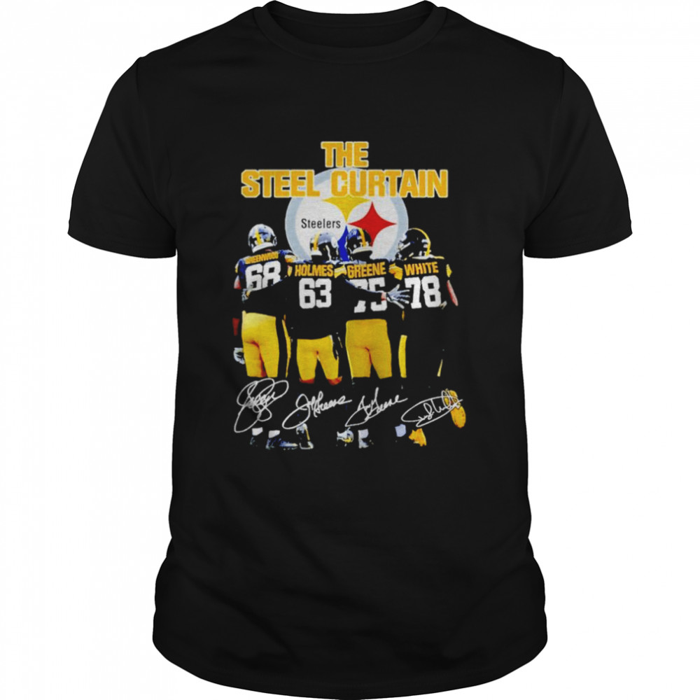 Pittsburgh Steelers The Steel Curtain signatures shirt