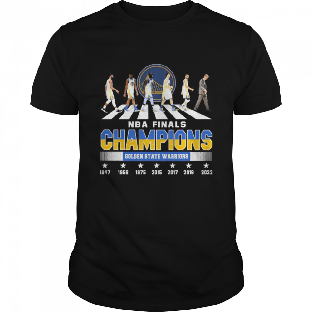 The Warriors Team Abbey Road NBA Finals Champions 1947-2022 Shirt