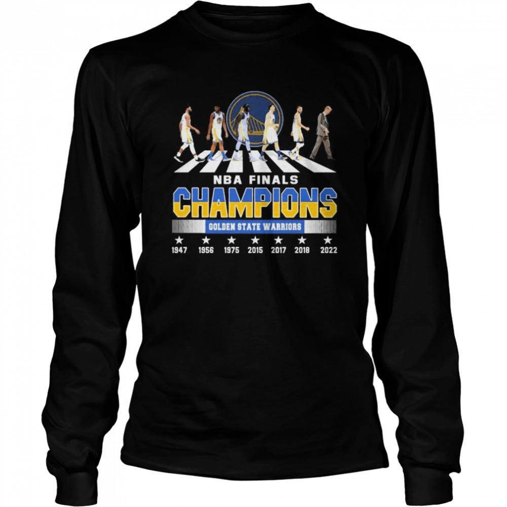 The Warriors Team Abbey Road NBA Finals Champions 1947-2022  Long Sleeved T-shirt