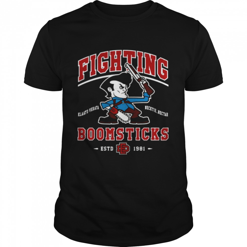 Fighting Boomsticks Evil Dead College Masco Funny Horror shirt