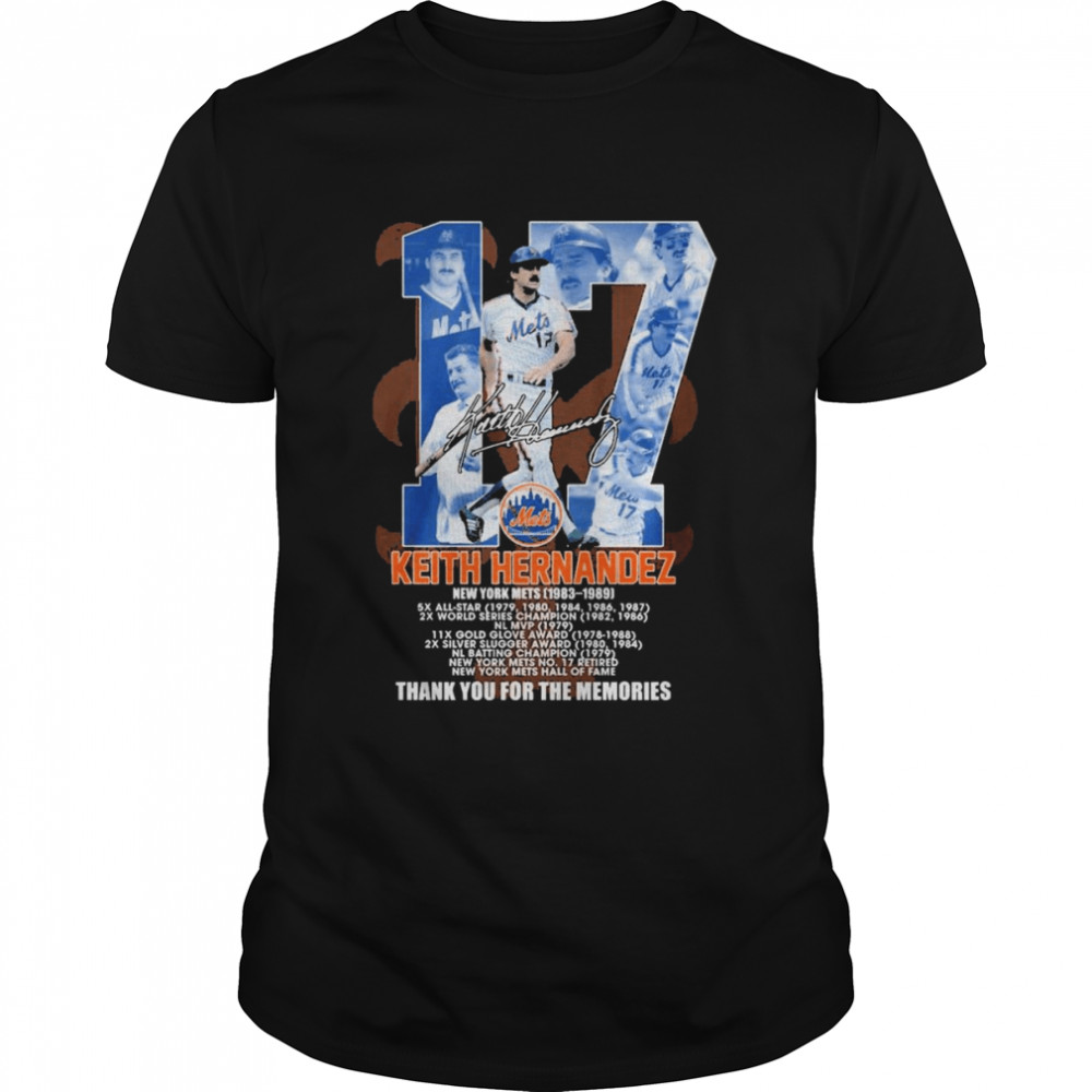 Keith Hernandez New York Mets 1983-1989 Thank You For The Memoriess Signatures Shirt